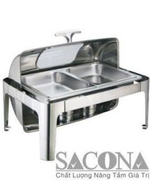 Nồi Hâm Thức Ăn Sacona Hình Chữ Nhật Nắp Kiếng
