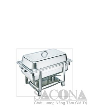 Chafing Dish/nồi Hâm Thức Ăn Hình Chữ Nhật Nắp Rời