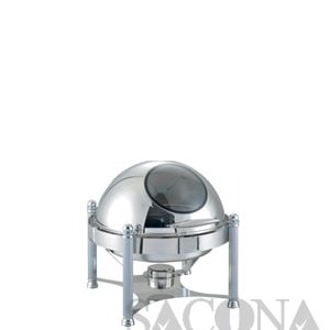 Round Roll Top Chafing Dish With Visible Cover/ Nồi Hâm Thức Ăn Sacona Tròn Nắp Kính