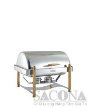 Nồi Hâm Thức Ăn Sacona Hình Chữ Nhật Chân Vàng