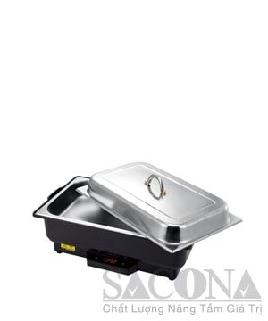 Nồi Hâm Thức Ăn Hình Chữ Nhật ( Nắp Inox Trắng Rời - Dùng Điện )