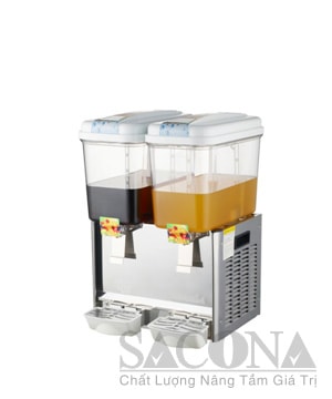 Stainless Steel Electric Cooling Juice Dispenser/ Máy Làm Lạnh Nước Trái Cây Sacona 2 Ngăn