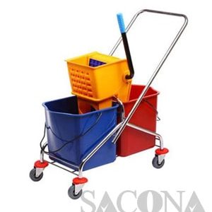 Xe Vắt Nước Đôi / Side-Press Double Mop Wringer Trolley