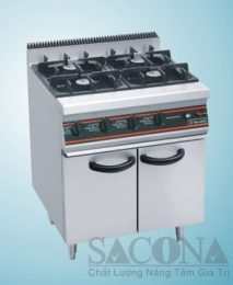 Bếp Âu 4 Họng Có Hộc Chứa