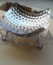 Bộ Chân Đế Và Dĩa Inox Trưng Bày Thức Ăn 40 Cm