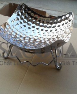Bộ Chân Đế Và Dĩa Inox Trưng Bày Thức Ăn 40 Cm