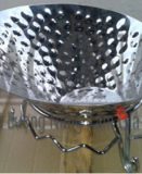 Bộ Chân Đế Và Tô Inox Trưng Bày Thức Ăn 28 Cm