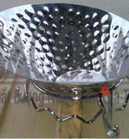 Bộ Chân Đế Và Tô Inox Trưng Bày Thức Ăn 28 Cm